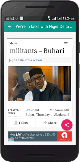 Nigerian Newspaper app screen shot